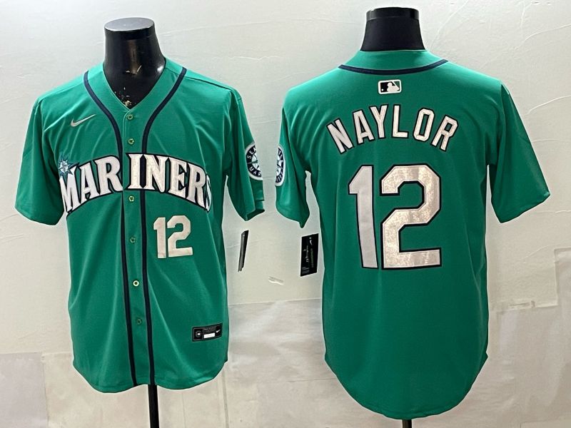 Men Seattle Mariners #12 Naylor Green Game 2026 Nike MLB Jersey style 04->seattle mariners->MLB Jersey